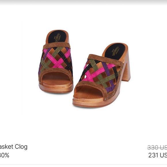 Brand New Swedish Hasbeens Basket Mule Sandal, size 9 - Picture 4 of 5